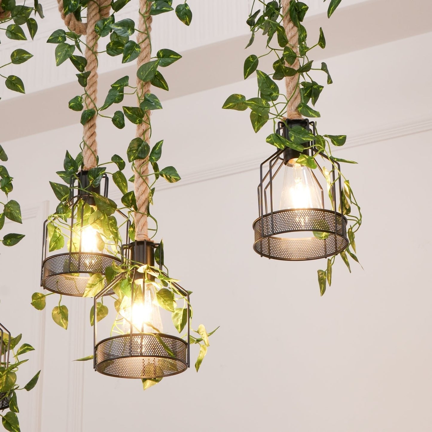 Rustic Wooden Pendant Light Chandelier