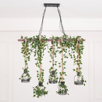 Rustic Wooden Pendant Light Chandelier