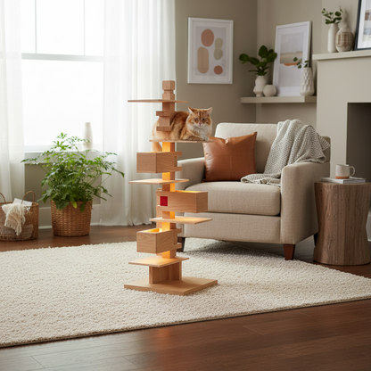 Taliesin Design Solid Wood Floor Lamp