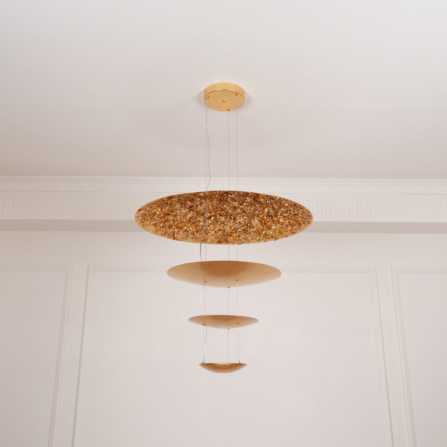 Italian Gold Leaf Chandelier