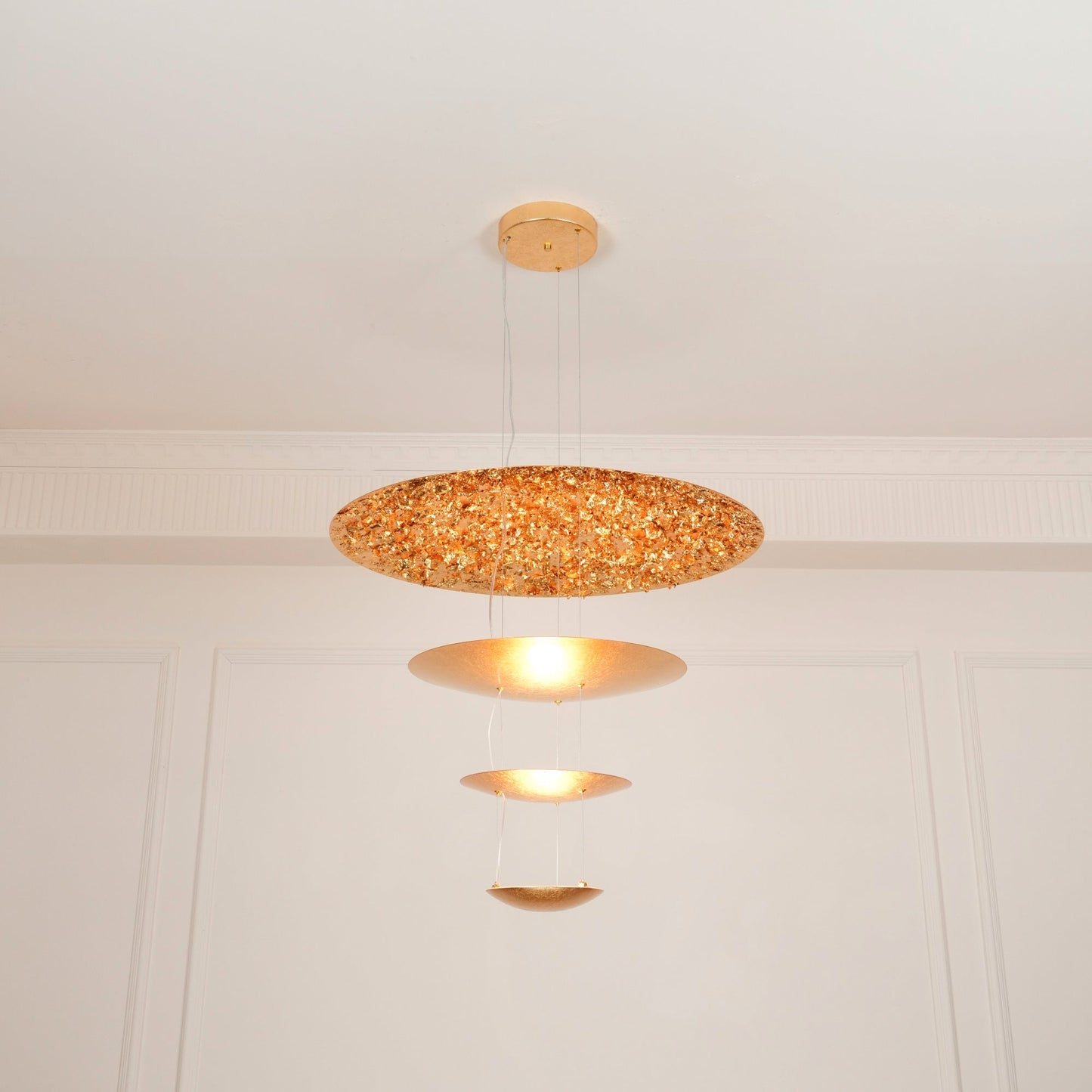 Italian Gold Leaf Chandelier
