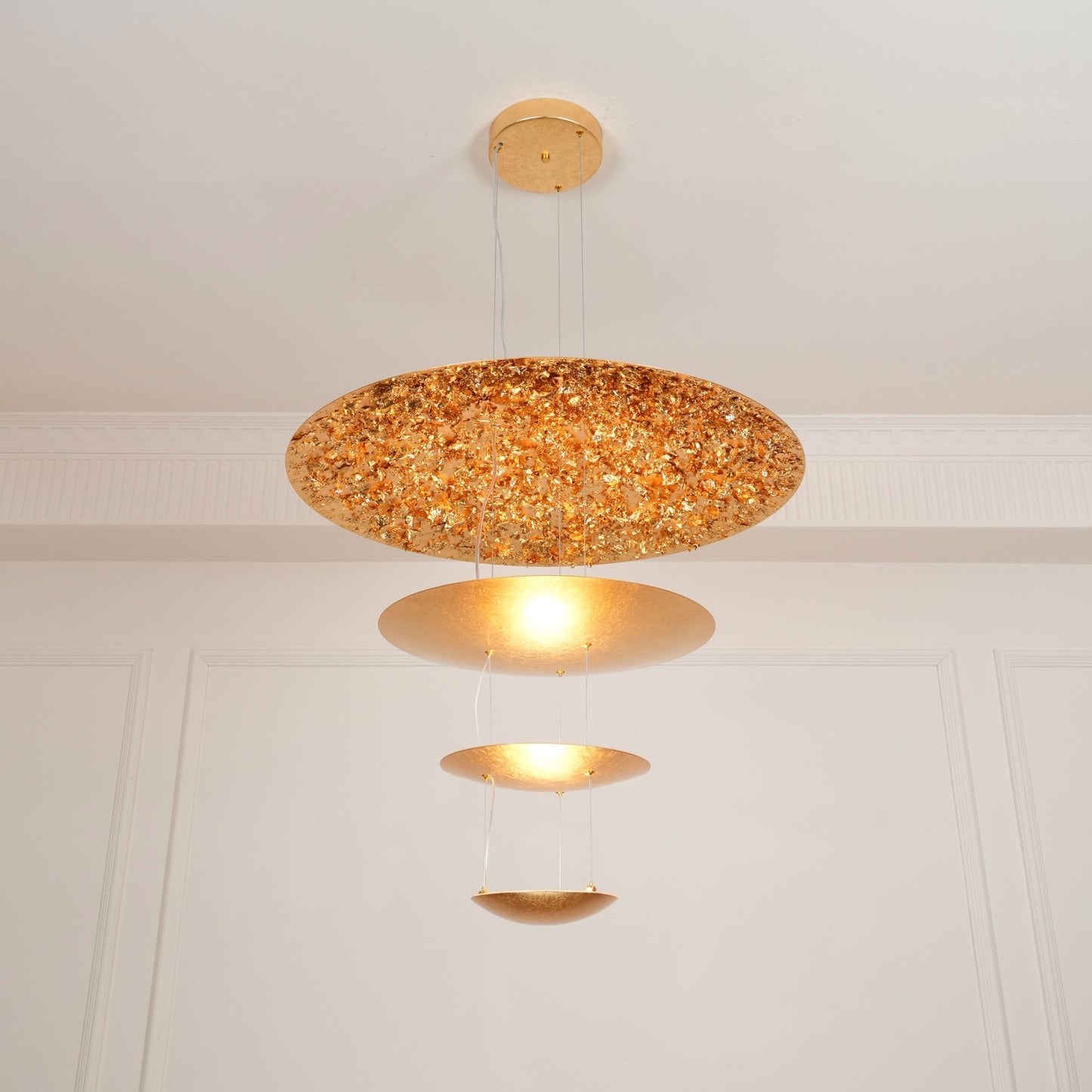 Italian Gold Leaf Chandelier