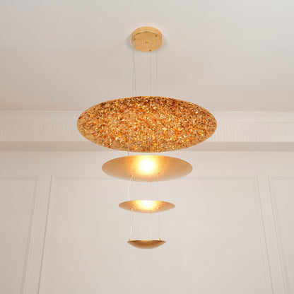 Italian Gold Leaf Chandelier