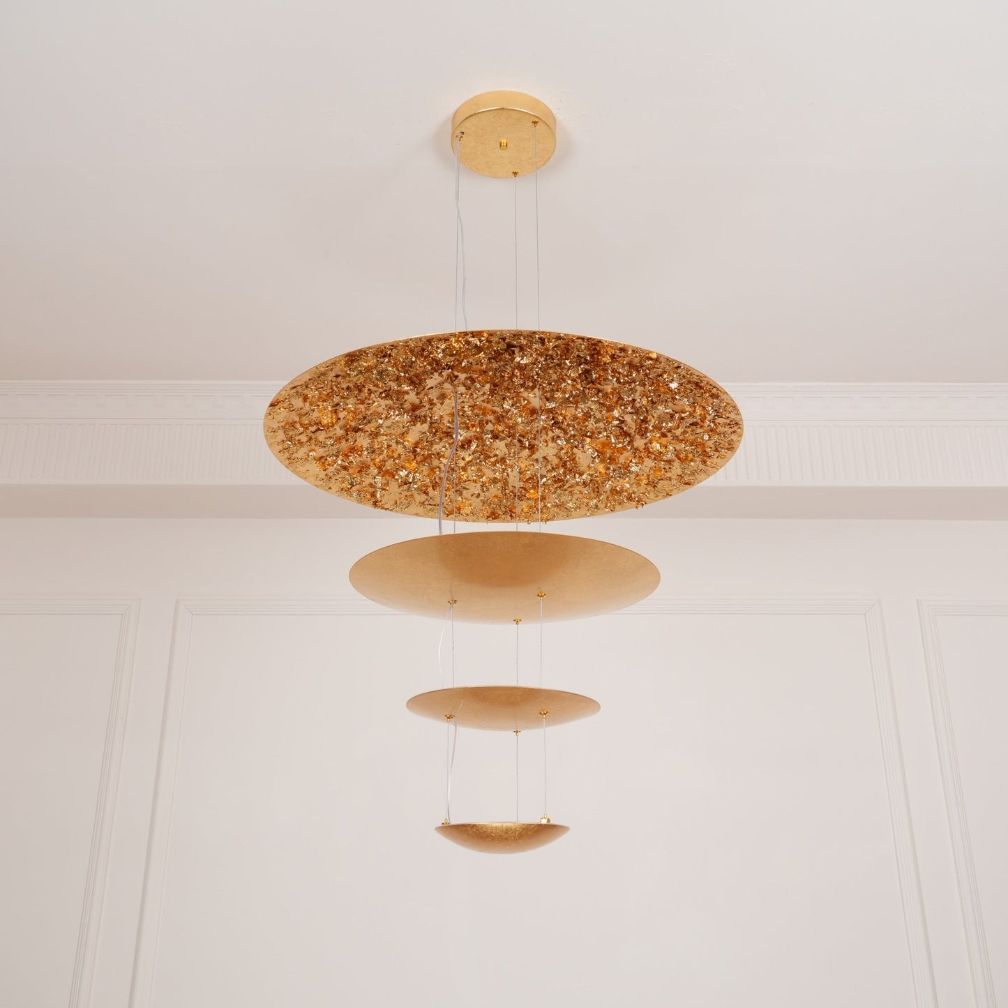 Italian Gold Leaf Chandelier