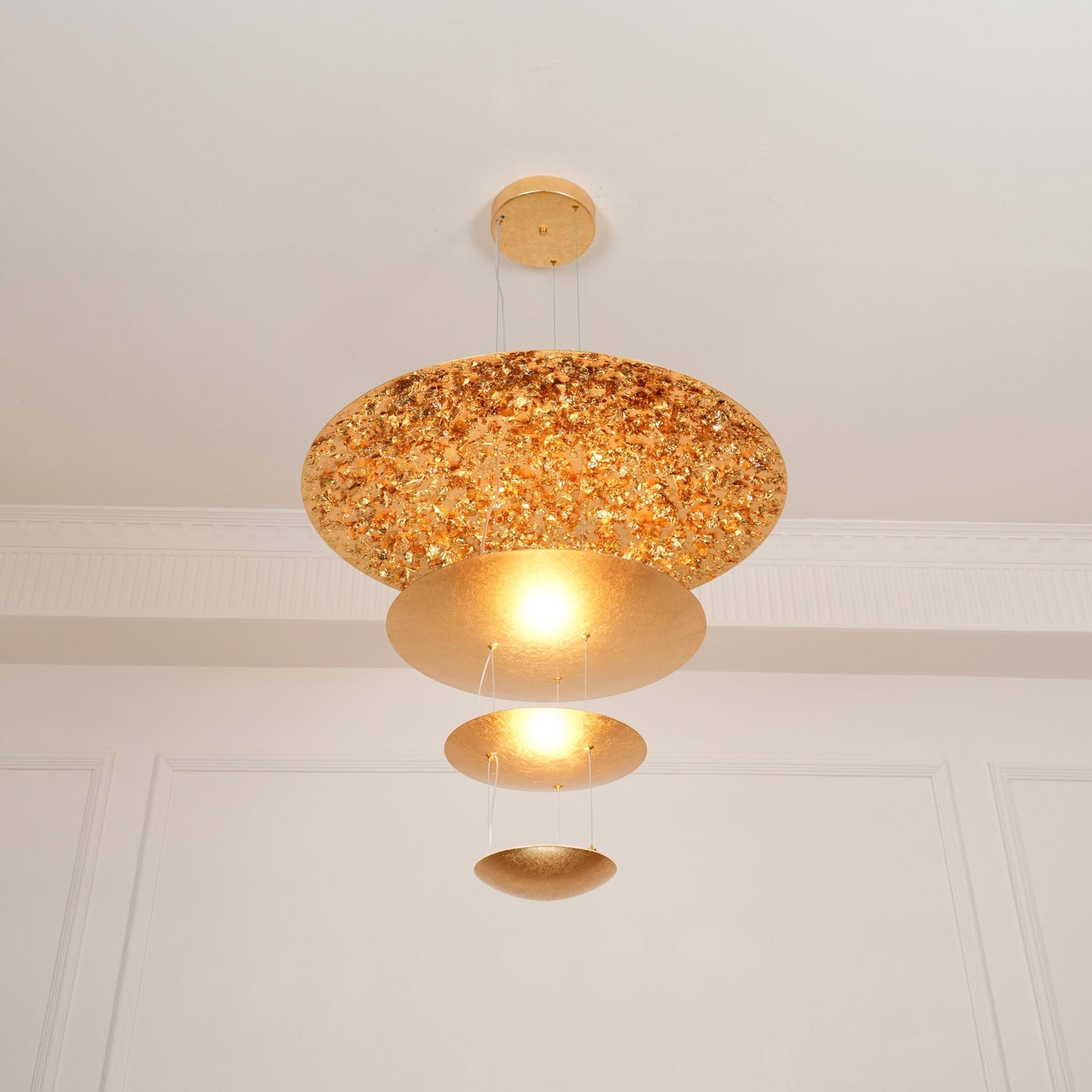 Italian Gold Leaf Chandelier
