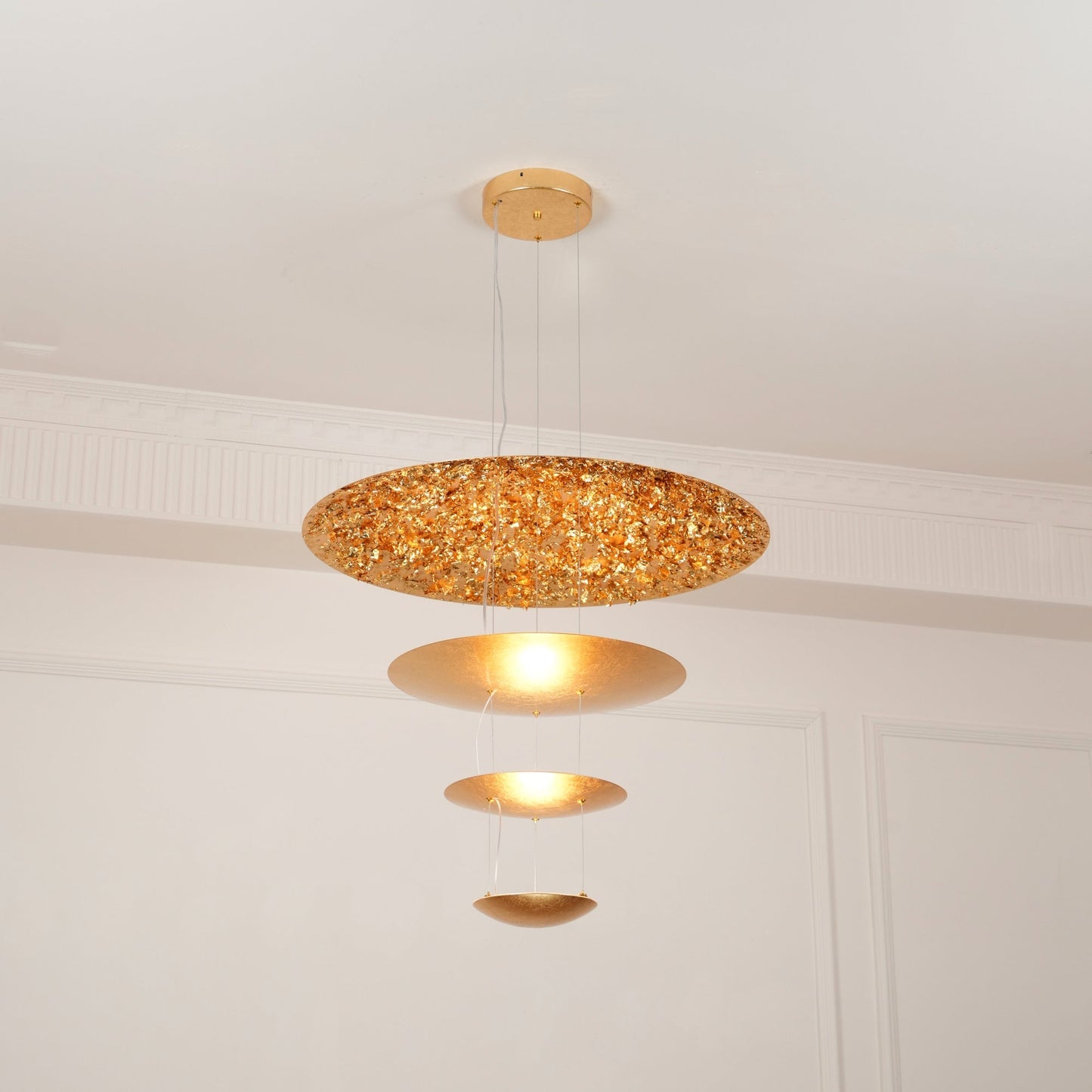 Italian Gold Leaf Chandelier
