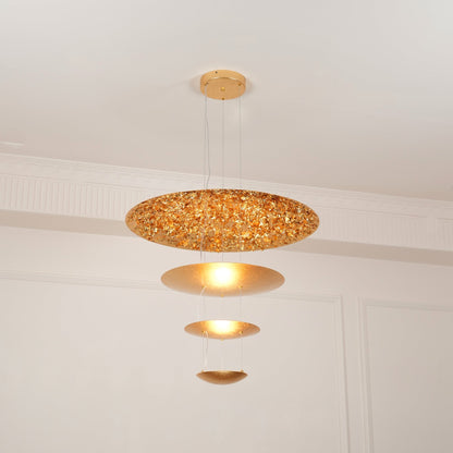 Italian Gold Leaf Chandelier