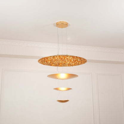 Italian Gold Leaf Chandelier