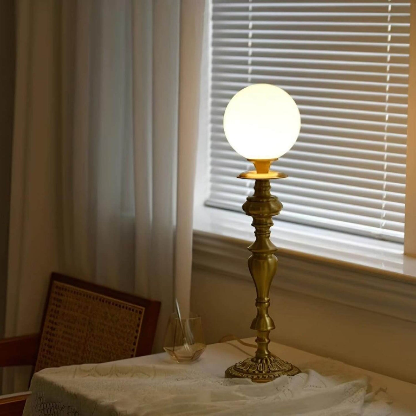 Brass Torch Table Lamp