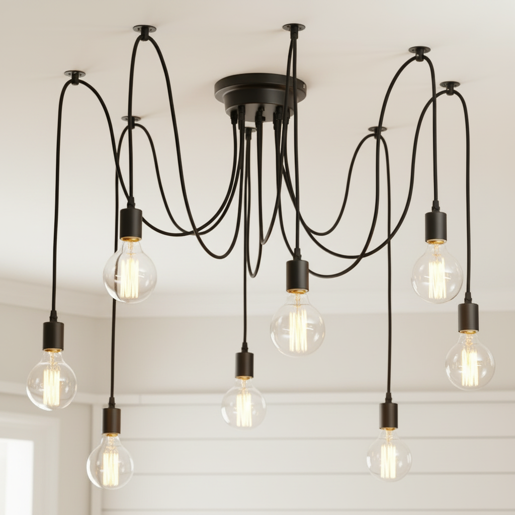 Long-Line Spider Web Chandelier