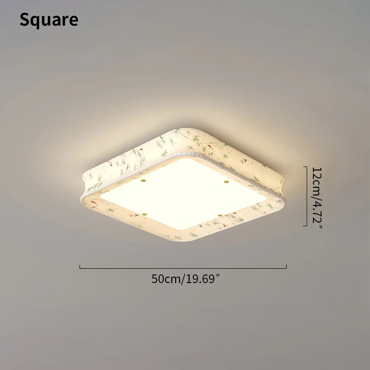 Fabric Printed Bedroom Ceiling Lamp