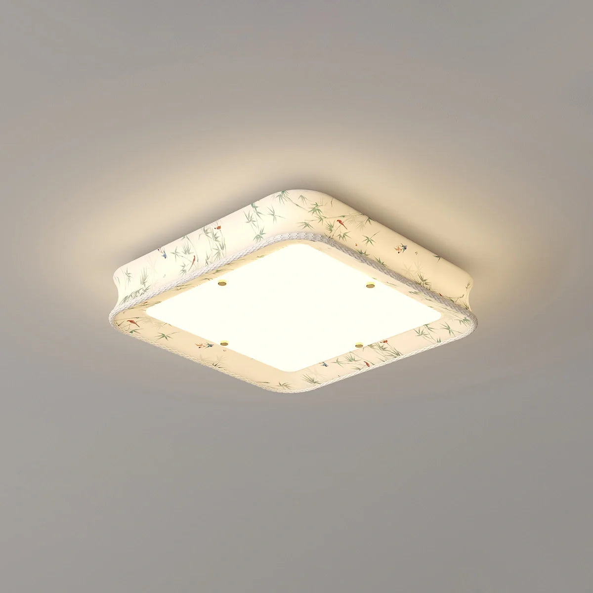 Fabric Printed Bedroom Ceiling Lamp