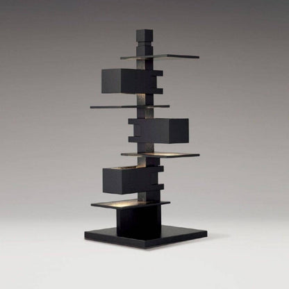 Multi-layer Rectangular Solid Wood Table Lamp