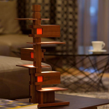 Flowing Water Villa Wooden Floor Lamp