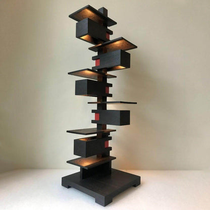 Flowing Water Villa Wooden Floor Lamp