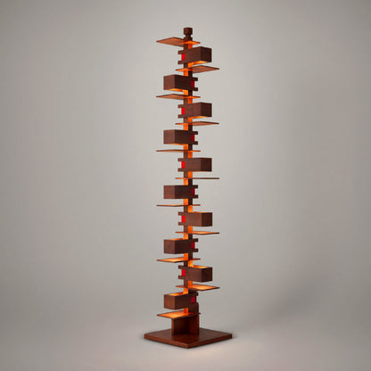 Flowing Water Villa Wooden Floor Lamp