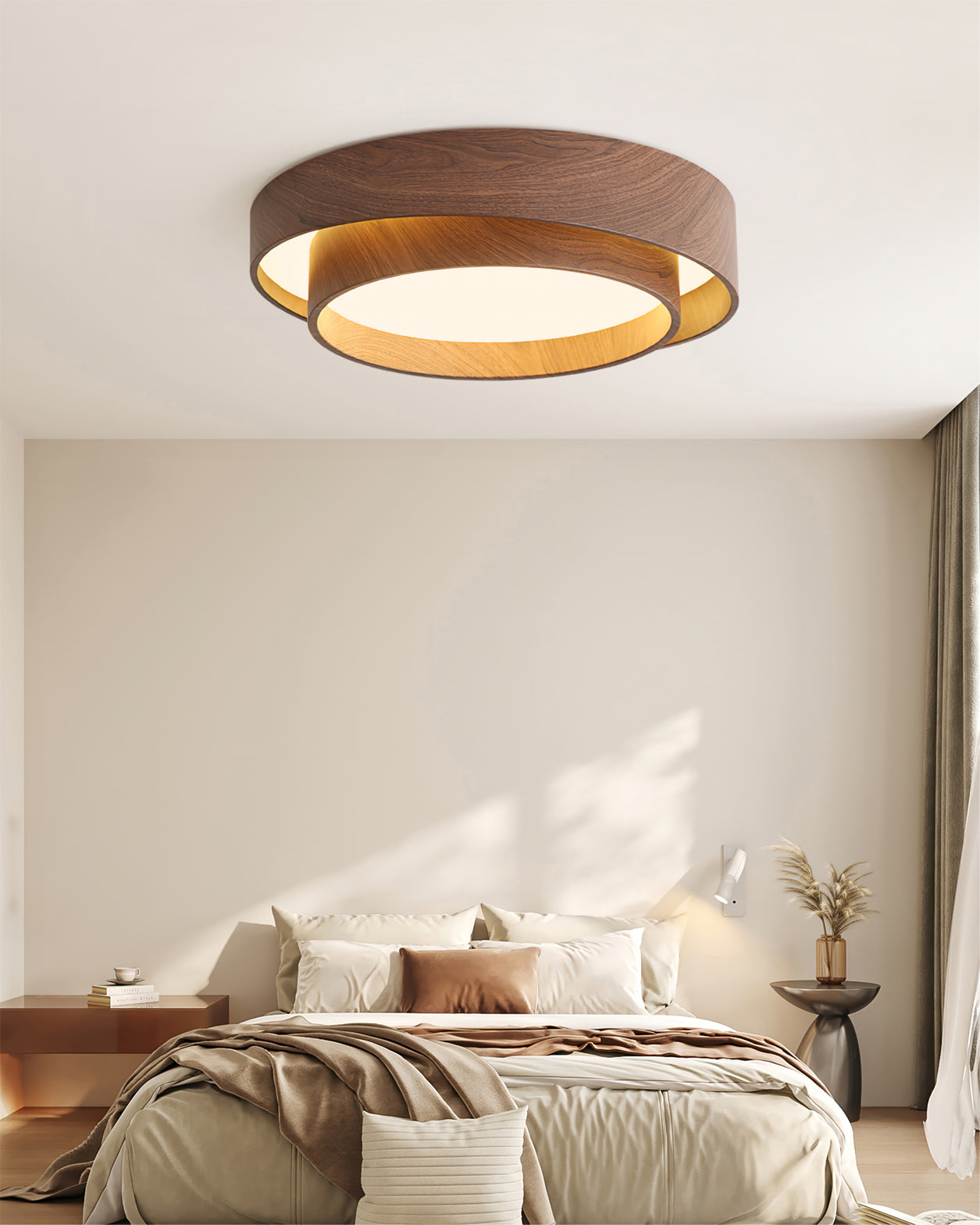 Full Moon Wooden Ceiling Light