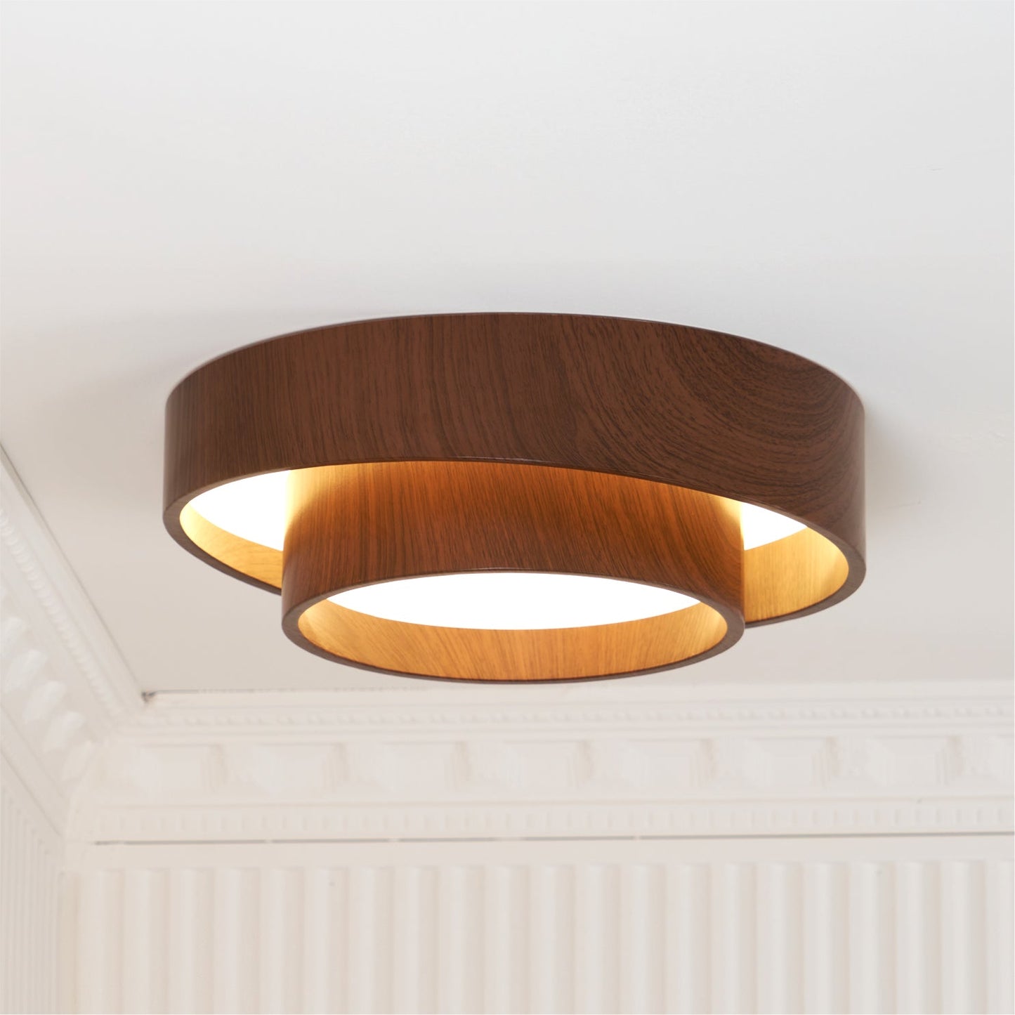 Full Moon Wooden Ceiling Light