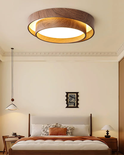 Full Moon Wooden Ceiling Light