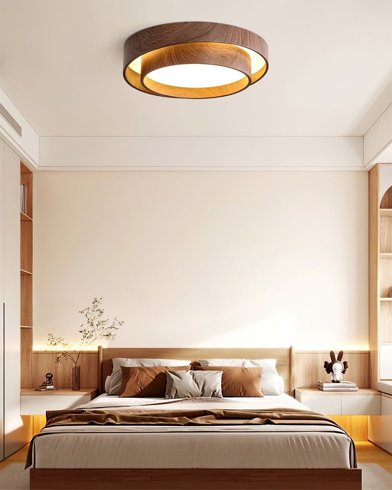 Full Moon Wooden Ceiling Light