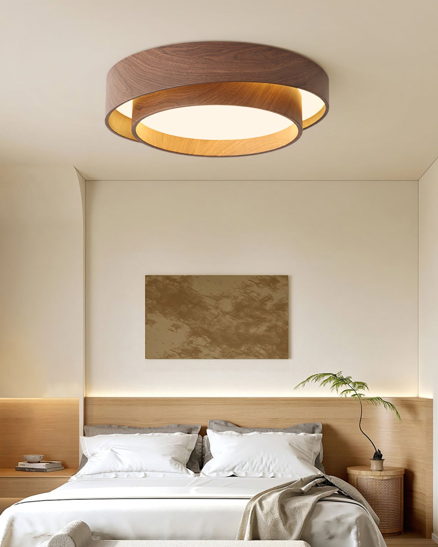 Full Moon Wooden Ceiling Light