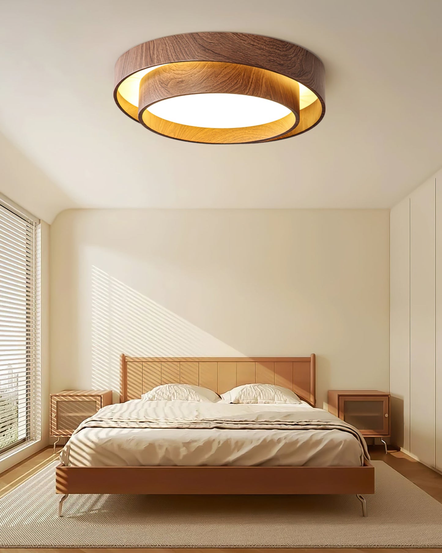 Full Moon Wooden Ceiling Light