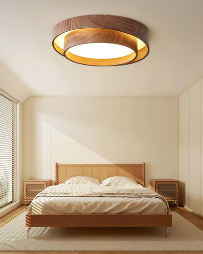 Full Moon Wooden Ceiling Light