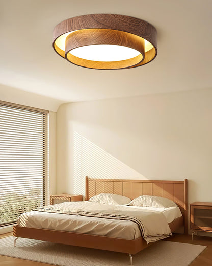 Full Moon Wooden Ceiling Light