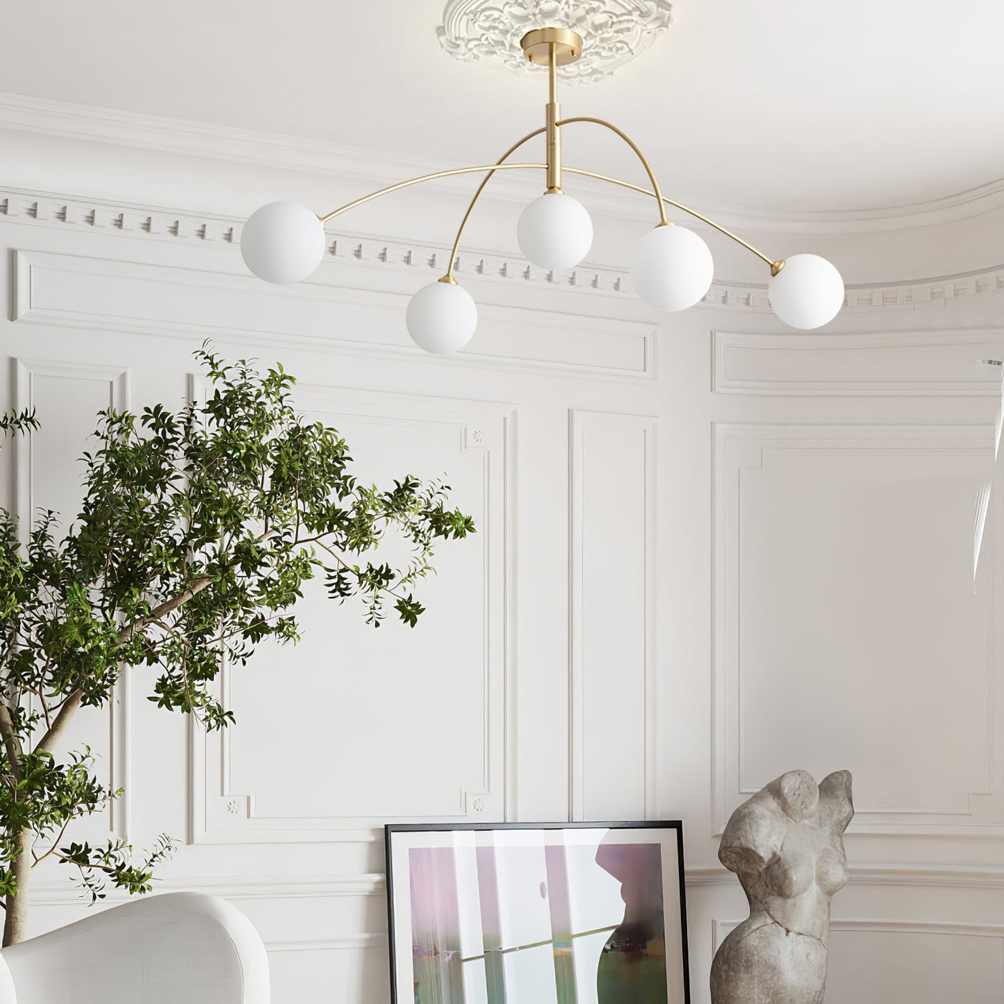 Simple and Fresh Garland Chandelier