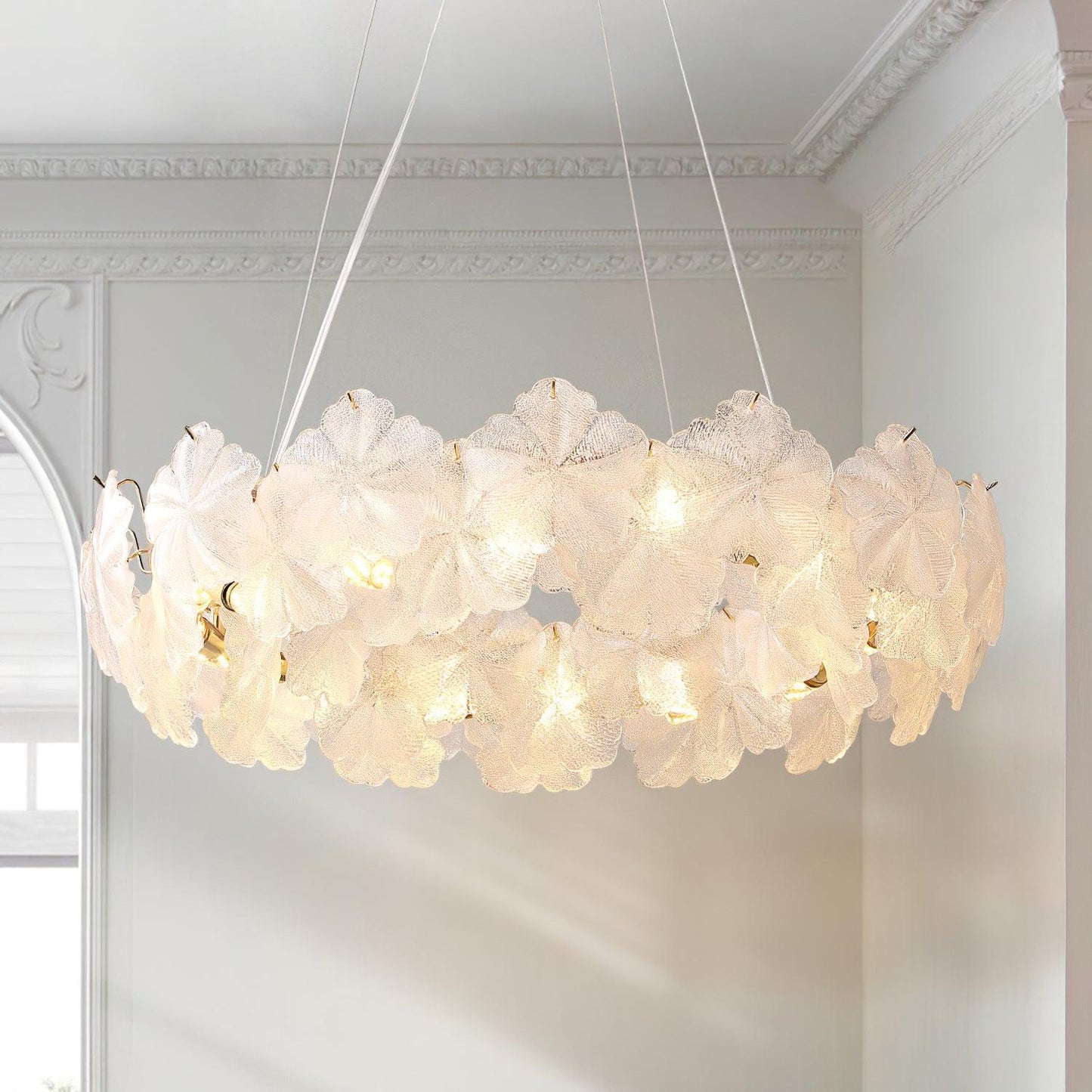 Snowflake Creative French Cream Style Light Luxury Chandelier