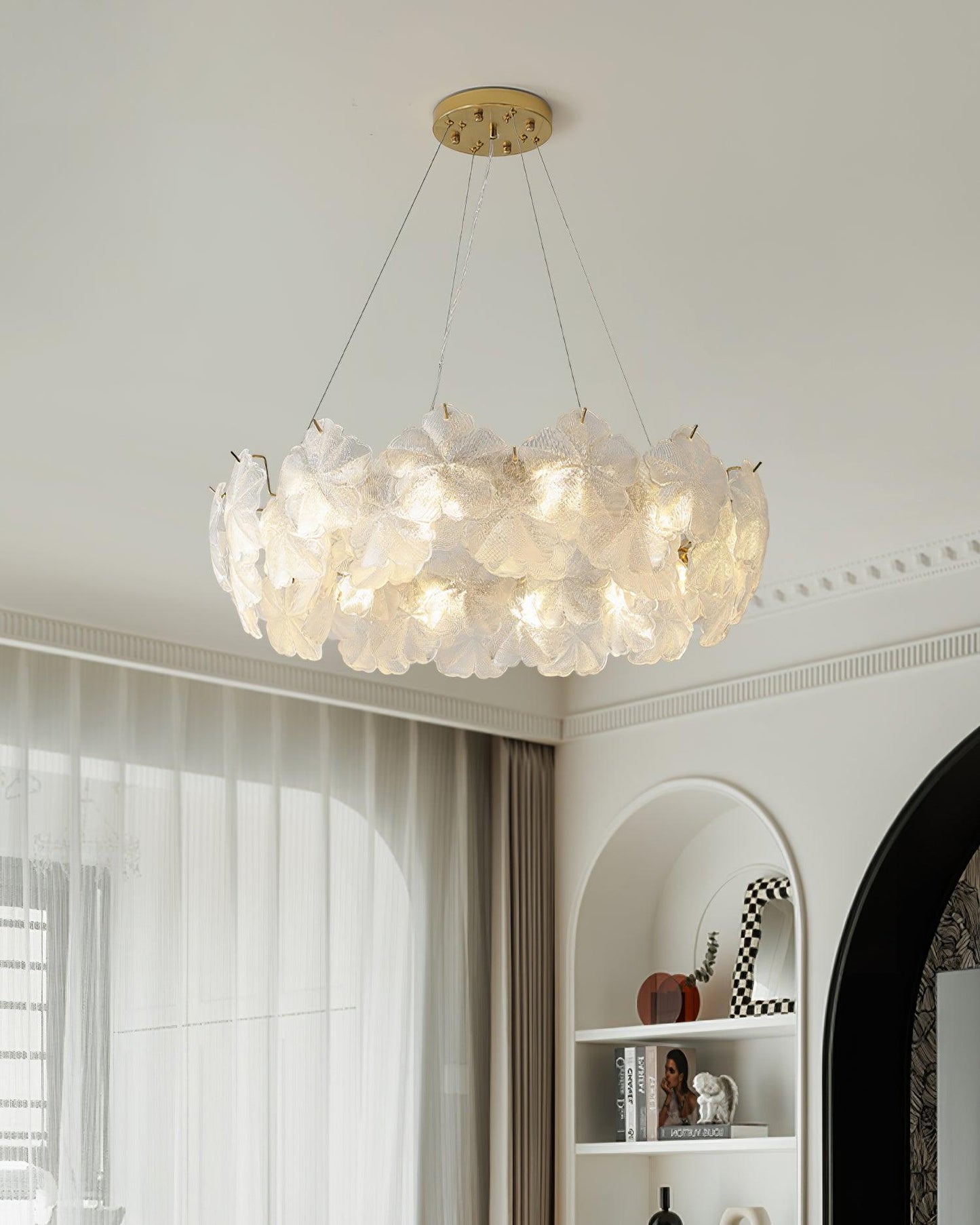 Snowflake Creative French Cream Style Light Luxury Chandelier