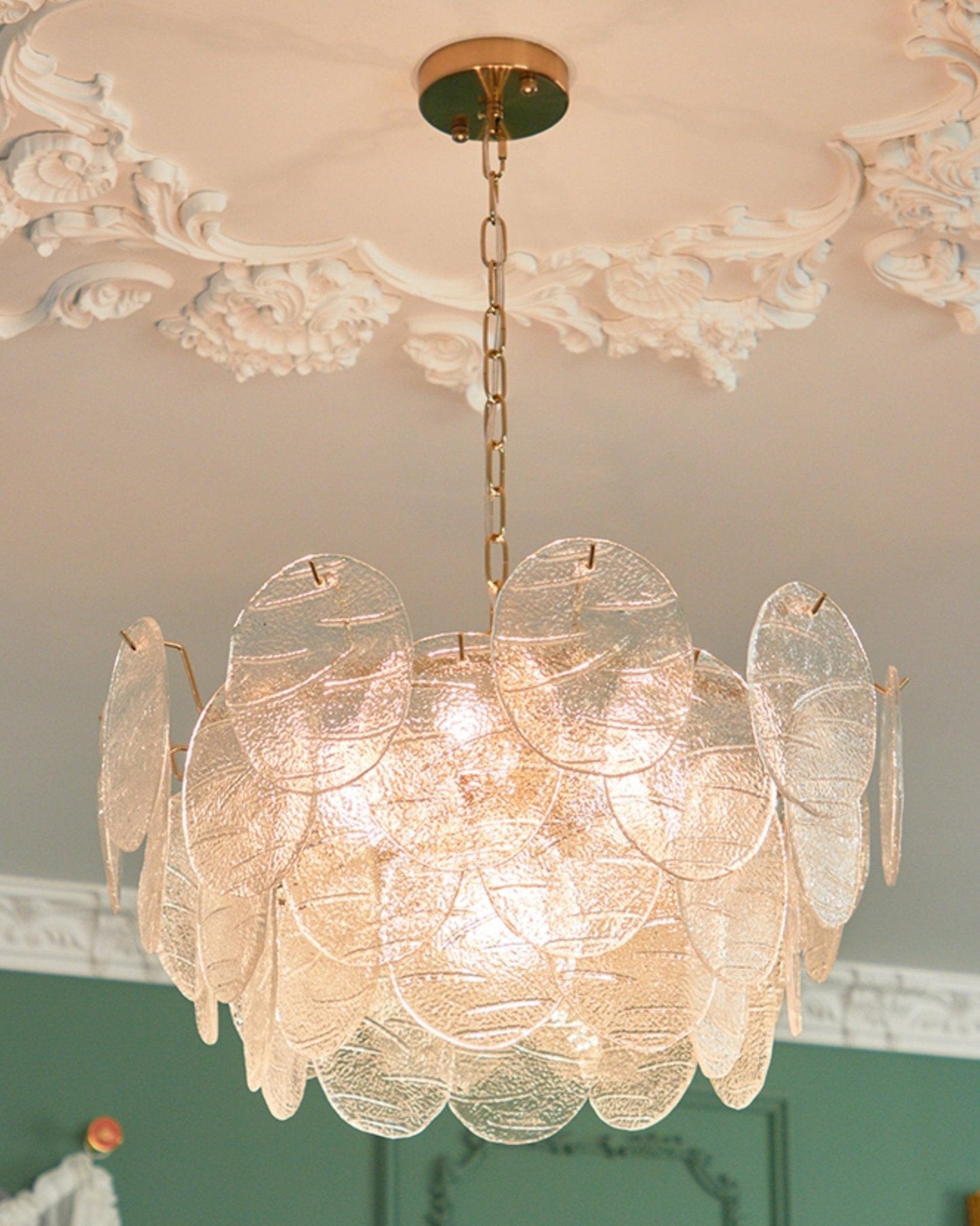 Victorian Disc Gasolier Chandelier