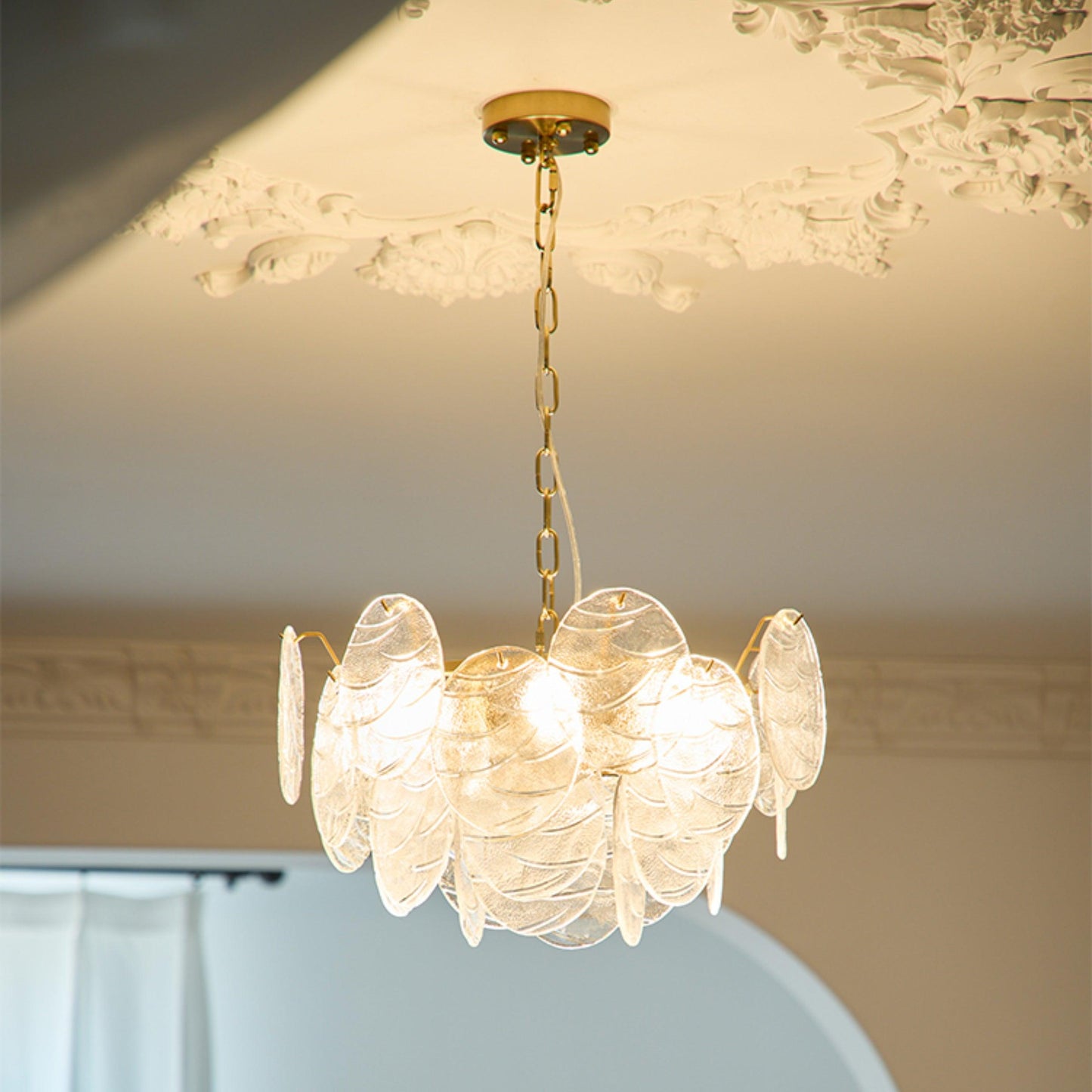 Victorian Disc Gasolier Chandelier
