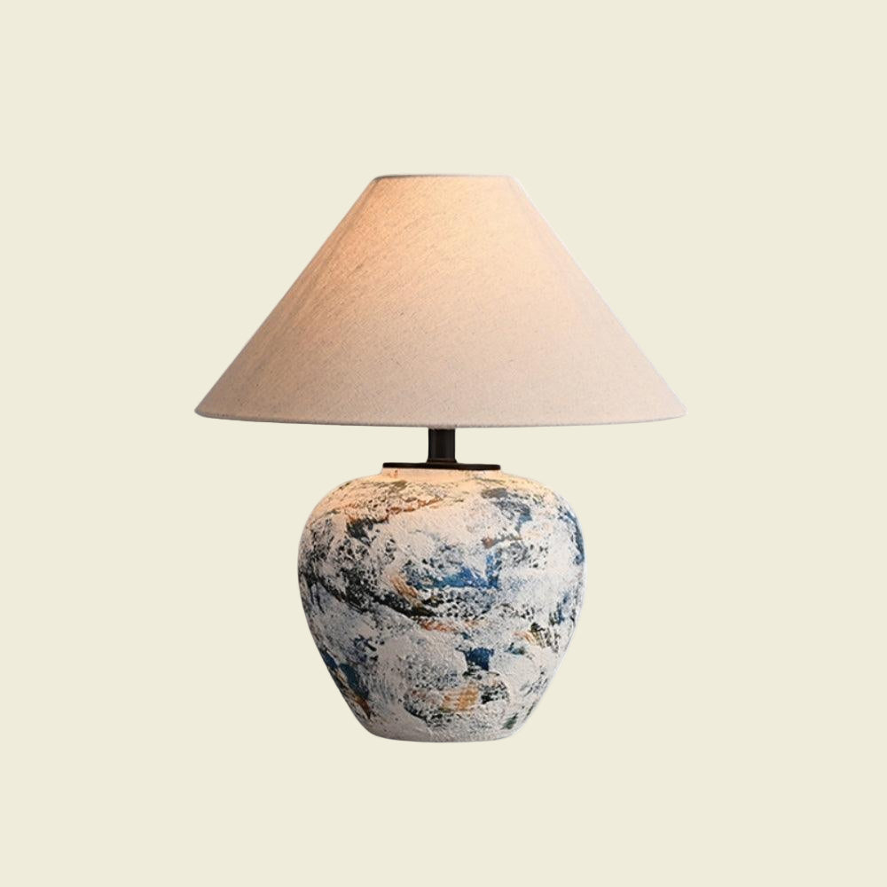 Chinese Enamel Table Lamp