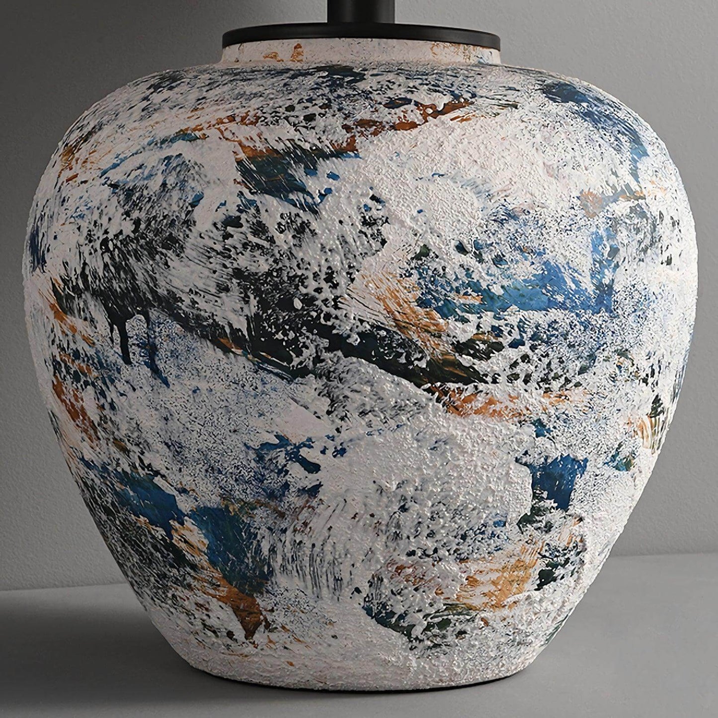 Chinese Enamel Table Lamp