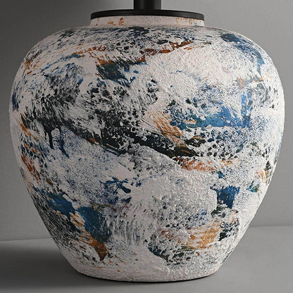 Chinese Enamel Table Lamp