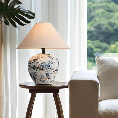 Chinese Enamel Table Lamp