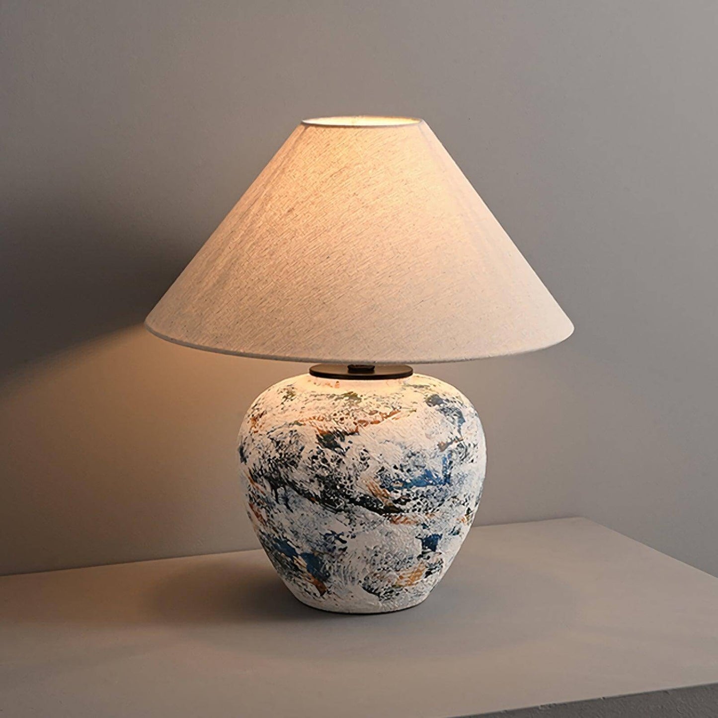 Chinese Enamel Table Lamp