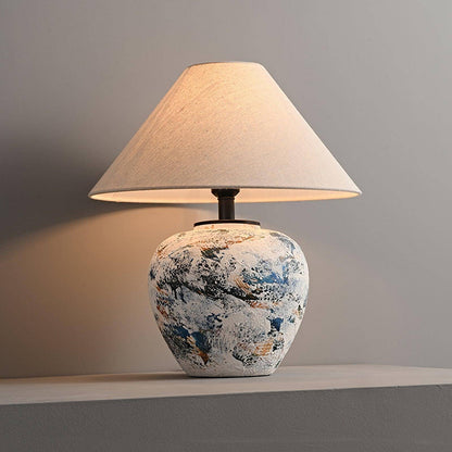 Chinese Enamel Table Lamp