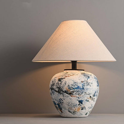 Chinese Enamel Table Lamp