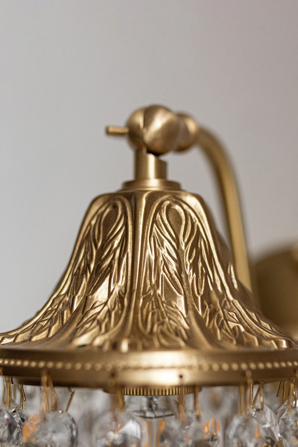 Vintage Tassel Copper-Bottomed Glasswall Lamp