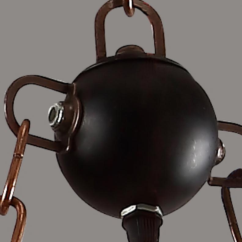 Vintage Wood Glass Candelabrum Chandeliers