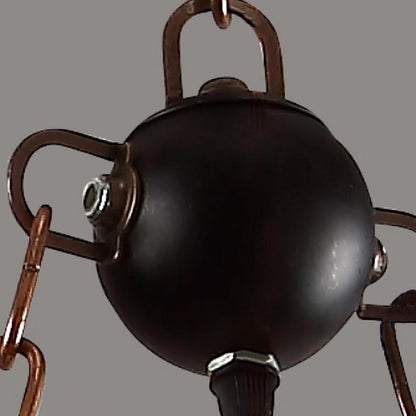 Vintage Wood Glass Candelabrum Chandeliers