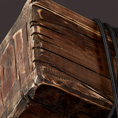 Wood Hanging Multi Gasolier Chandelier