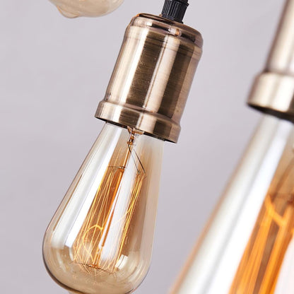 Wood Hanging Multi Gasolier Chandelier