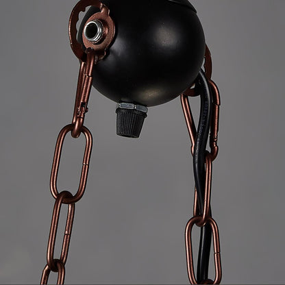 Wood Hanging Multi Gasolier Chandelier