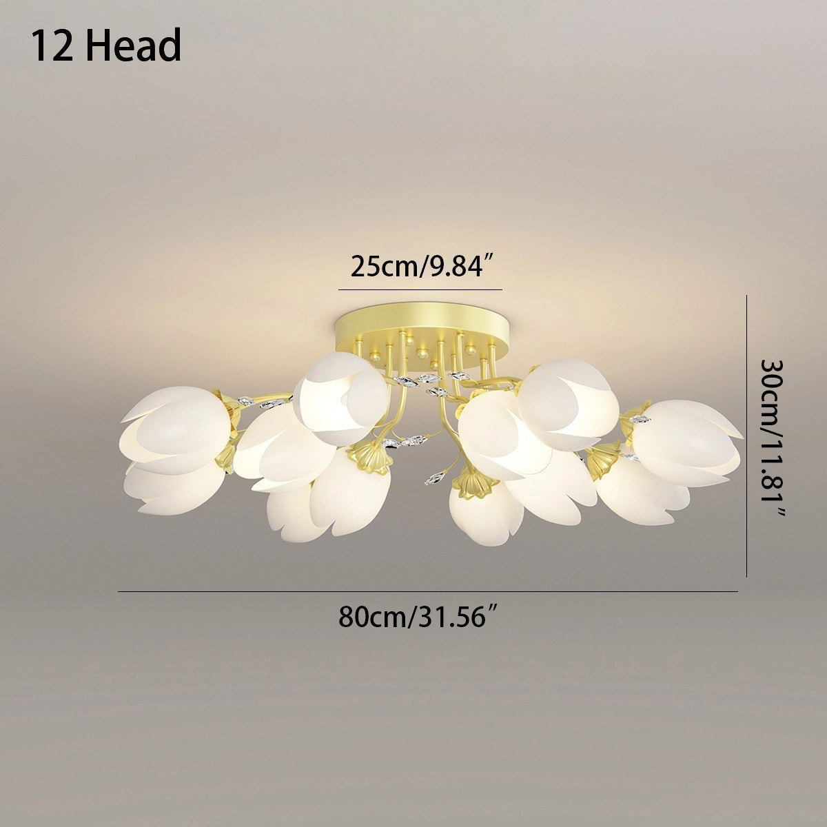 French Style Pastoral Flower Ceiling Lamp