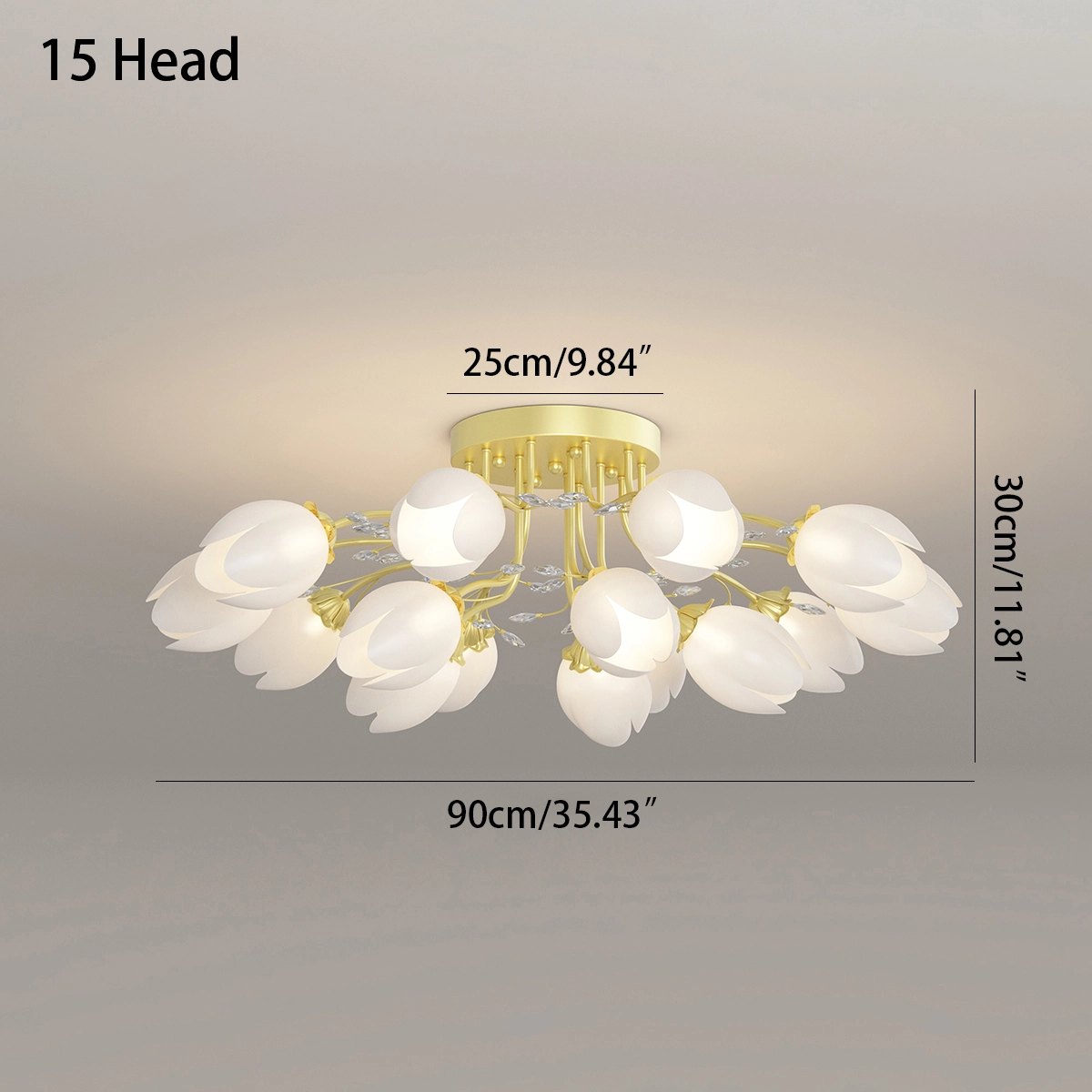 French Style Pastoral Flower Ceiling Lamp