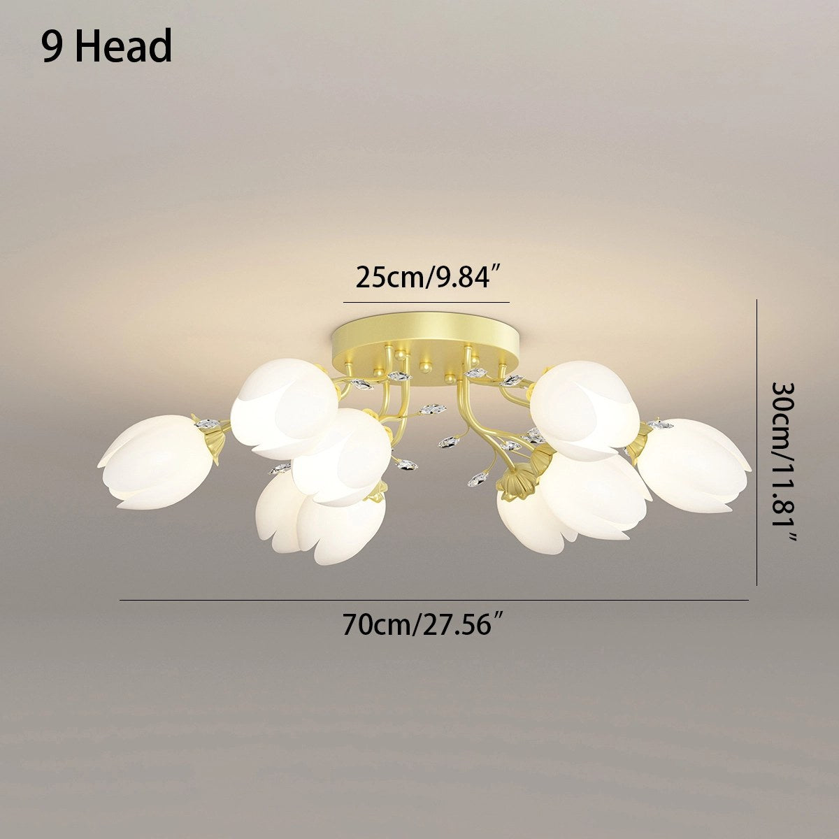 French Style Pastoral Flower Ceiling Lamp