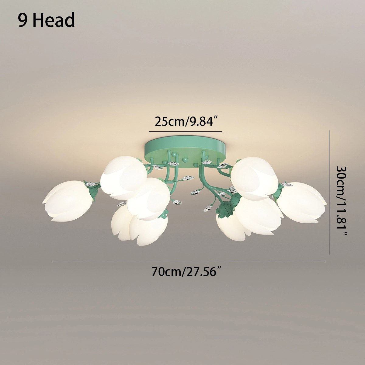 French Style Pastoral Flower Ceiling Lamp